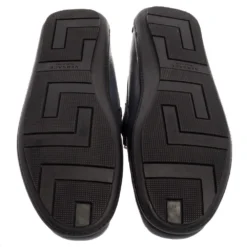 Versace Blue Leather Medusa Icon Chain Detail Loafers Size 45 For Men -Versace Official Website luxury men versace used shoes p396141 003