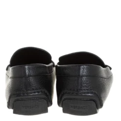 Versace Black Leather Medusa Loafers Size 43 For Men -Versace Official Website luxury men versace used shoes p405078 002