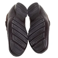 Versace Brown Leather And Python Medusa Embellished Penny Slip On Loafers Size 41 For Men -Versace Official Website luxury men versace used shoes p407003 008