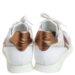 Versace White/Grey Suede And Leather Greek Key Sneakers Size 45 For Men -Versace Official Website luxury men versace used shoes p408074 007