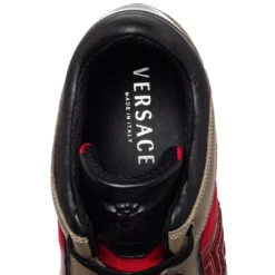 Versace Multicolor Nylon And Leather Low Top Sneakers Size 41 For Men -Versace Official Website luxury men versace used shoes p423790 007