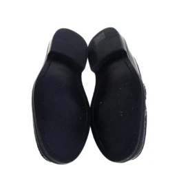 Versace Black Leather Medusa Chain Loafers Size 42.5 For Men -Versace Official Website luxury men versace used shoes p439320 001