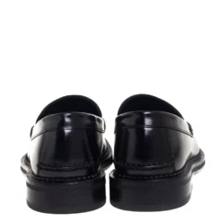 Versace Black Leather Medusa Chain Loafers Size 42.5 For Men -Versace Official Website luxury men versace used shoes p439320 002
