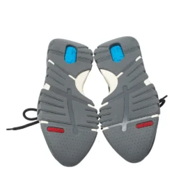 Versace Black Nubuck Leather And Knit Fabric Squalo Low Top Sneakers Size 43.5 For Men -Versace Official Website luxury men versace used shoes p450890 007