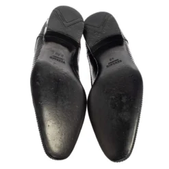 Versace Black Perforated Leather Derby Size 45 For Men -Versace Official Website luxury men versace used shoes p458182 003