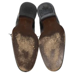 Versace Black Leather Medusa Heel Lace Up Oxfords Size 42 For Men -Versace Official Website luxury men versace used shoes p460878 003