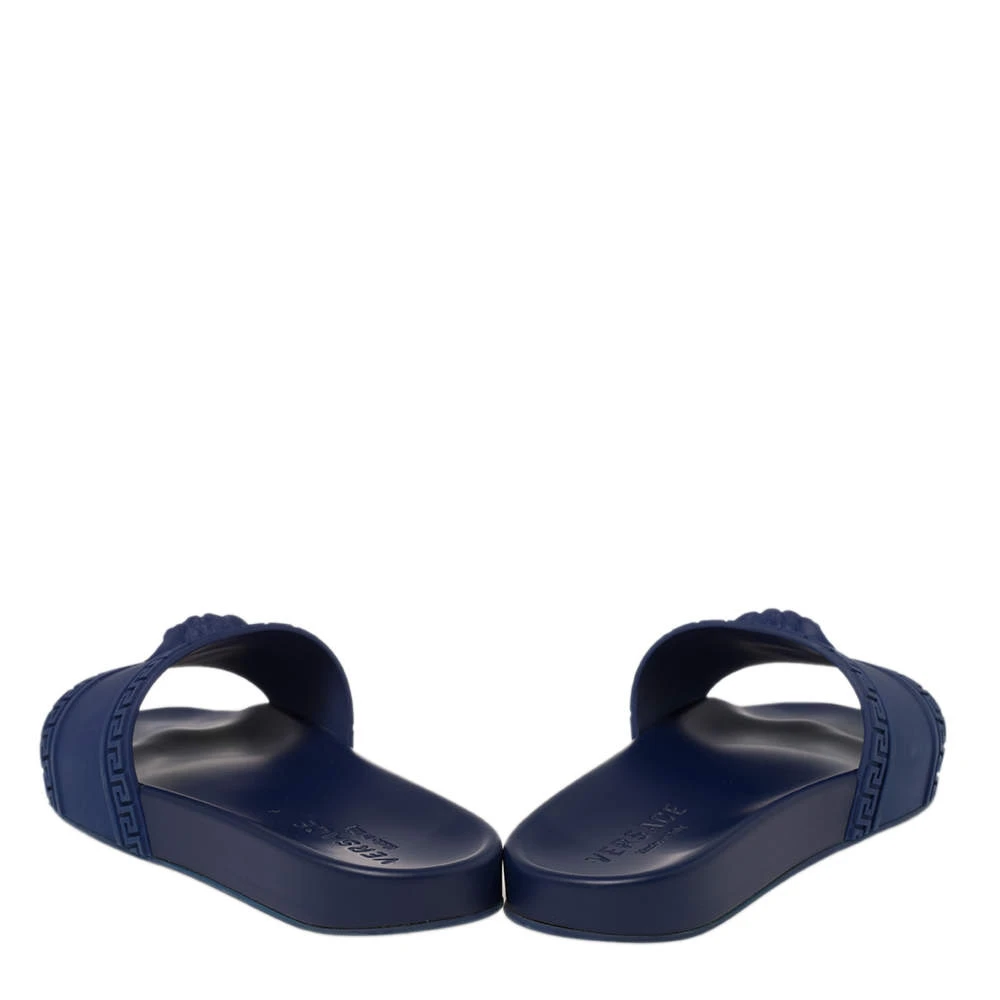 Versace Black Rubber Medusa Head Flat Slides Size 41 For Men 5 Versace Black Rubber Medusa Head Flat Slides Size 41 For Men - Image 5