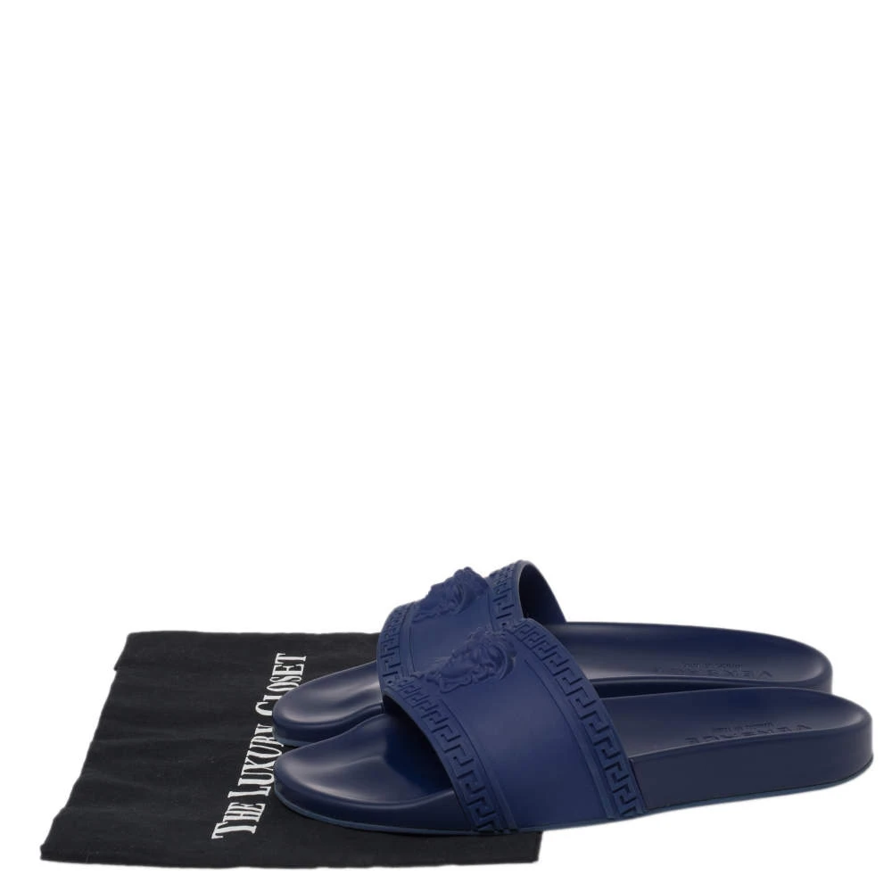 Versace Black Rubber Medusa Head Flat Slides Size 41 For Men 8 Versace Black Rubber Medusa Head Flat Slides Size 41 For Men - Image 8