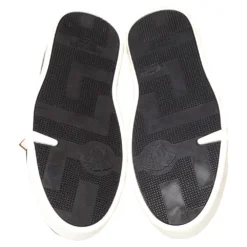 Versace Black Croc Embossed And Leather Low Top Sneakers Size 41 For Men -Versace Official Website luxury men versace used shoes p468070 003