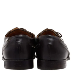 Versace Brown Leather Lace Up Derby Size 41 For Men -Versace Official Website luxury men versace used shoes p499703 008