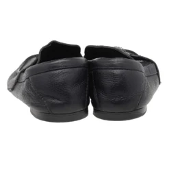 Versace Black Leather Medusa Slip On Loafers Size 44 For Men -Versace Official Website luxury men versace used shoes p521174 003