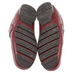 Versace Red Crocodile Leather Medusa Loafers Size 42 For Men -Versace Official Website luxury men versace used shoes p541024 002