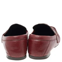 Versace Red Crocodile Leather Medusa Loafers Size 42 For Men -Versace Official Website luxury men versace used shoes p541024 006