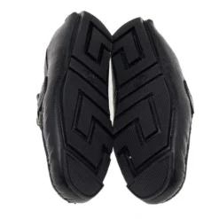 Versace Black Lizard Leather Medusa Slip On Loafers Size 41 For Men -Versace Official Website luxury men versace used shoes p541671 008