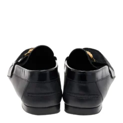 Versace Black Suede And Leather Medusa Embellished Slip On Loafers Size 44 For Men -Versace Official Website luxury men versace used shoes p562102 003