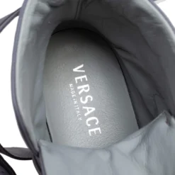 Versace Grey Leather Medusa Plaque Strap High-Top Sneakers Size 41 For Men 14 Versace Grey Leather Medusa Plaque Strap High-Top Sneakers Size 41 For Men -Versace Official Website luxury men versace used shoes p592643 009