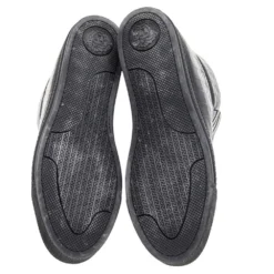 Versace Black Croc Embossed Leather Palazzo Medusa High Top Sneakers Size 44 For Men -Versace Official Website luxury men versace used shoes p603194 008