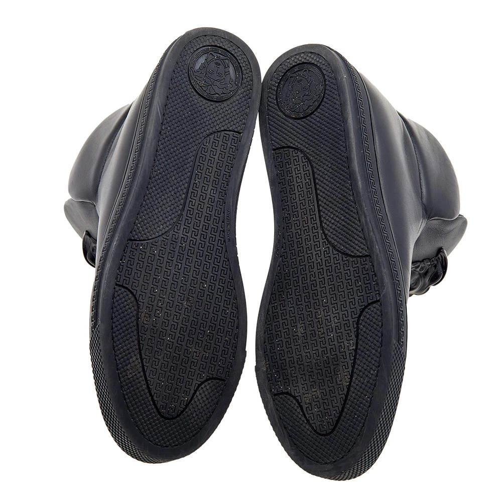 Versace Black Leather Palazzo Medusa High Top Sneakers Size 41 For Men 6 Versace Black Leather Palazzo Medusa High Top Sneakers Size 41 For Men - Image 6