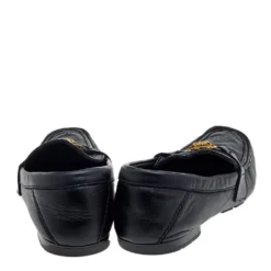 Versace Black Leather And Monogram Fabric Medusa Slip On Loafers Size 44 For Men 13 Versace Black Leather And Monogram Fabric Medusa Slip On Loafers Size 44 For Men -Versace Official Website luxury men versace used shoes p611484 007