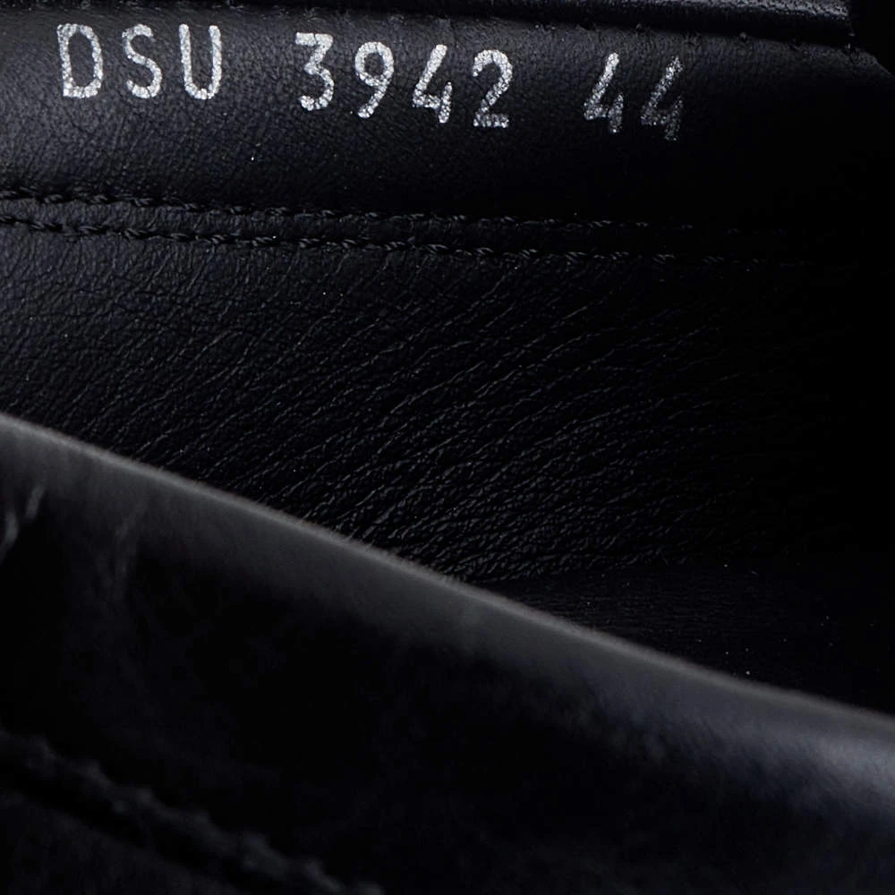 Versace Black Leather And Monogram Fabric Medusa Slip On Loafers Size 44 For Men 8 Versace Black Leather And Monogram Fabric Medusa Slip On Loafers Size 44 For Men - Image 8