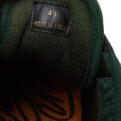 Versace Green Suede And Check Canvas Chain Reaction Sneakers Size 45 For Men -Versace Official Website luxury men versace used shoes p617296 008