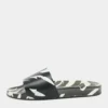 Versace Black/White Rubber Print Slide Sandals Size 43 For Men