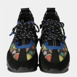 Versace Black Chain Reaction 'Diamond Print Sneaker EU 43.5 For Men 8 Versace Black Chain Reaction 'Diamond Print Sneaker EU 43.5 For Men -Versace Official Website luxury men versace used shoes p672852 002
