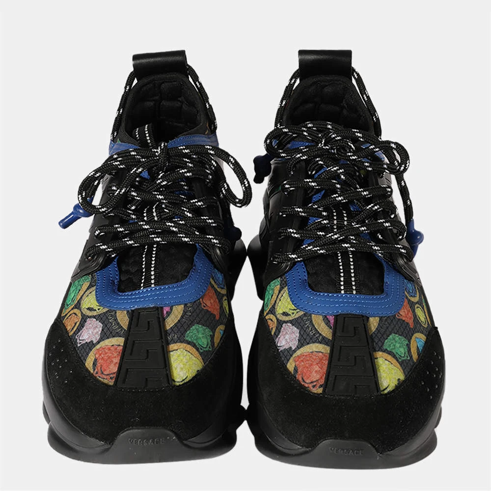 Versace Black Chain Reaction 'Diamond Print Sneaker EU 43.5 For Men 3 Versace Black Chain Reaction 'Diamond Print Sneaker EU 43.5 For Men - Image 3