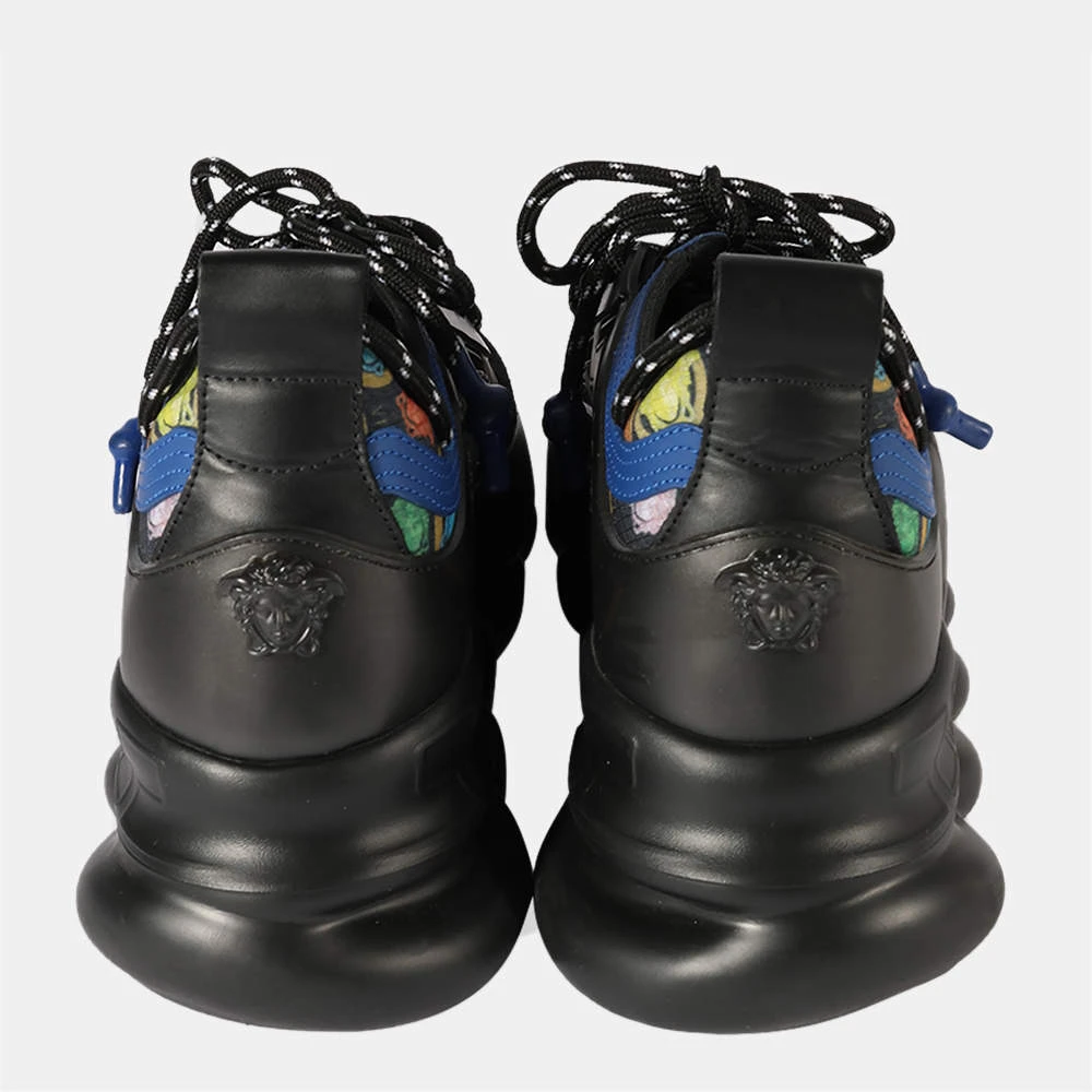 Versace Black Chain Reaction 'Diamond Print Sneaker EU 43.5 For Men 4 Versace Black Chain Reaction 'Diamond Print Sneaker EU 43.5 For Men - Image 4