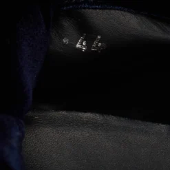 Versace Navy Blue Velvet Medusa Slip On High Top Sneakers Size 44 For Men -Versace Official Website luxury men versace used shoes p674021 006