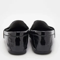 Versace Black Patent Leather Medusa Detail Slip On Loafers Size 43 For Men -Versace Official Website luxury men versace used shoes p680085 004