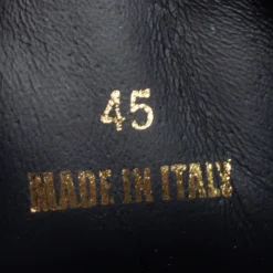 Versace Black/Gold Leather Greca Low Top Sneakers Size 45 For Men -Versace Official Website luxury men versace used shoes p686106 003