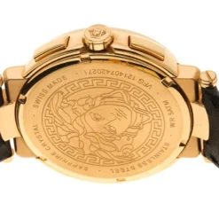 Versace Grey Gold Plated Stainless Steel Chronograph Watch 46 Mm For Men -Versace Official Website luxury men versace used watches p111856 005
