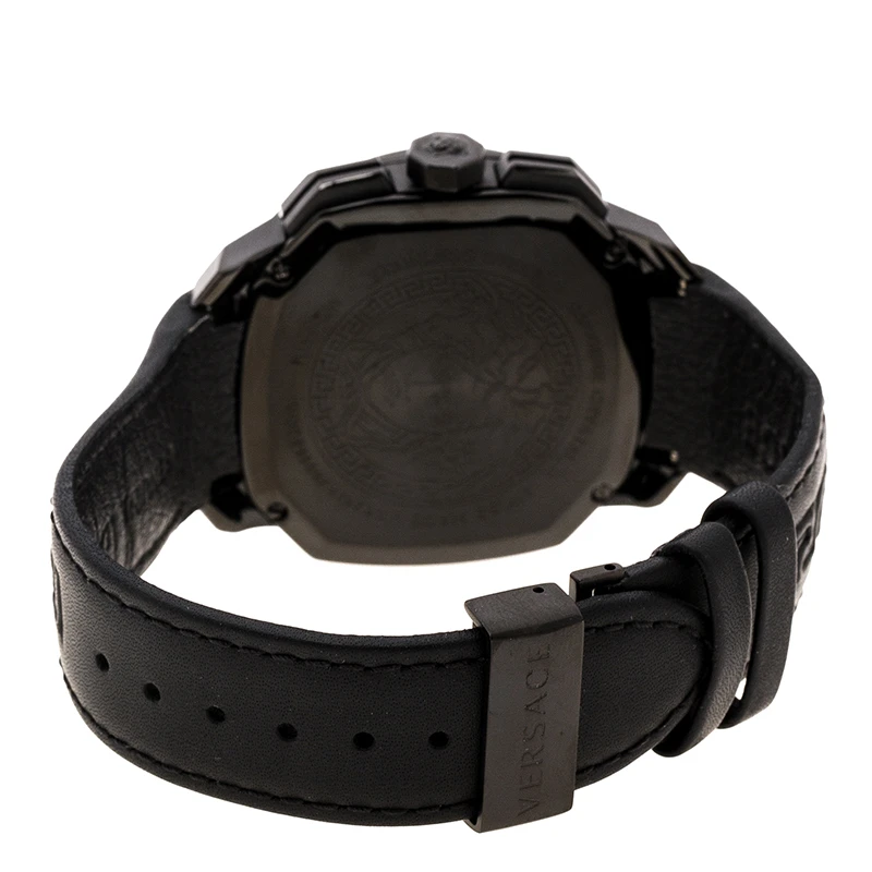 Versace Black Stainless Steel Dylos Chronograph VQC020015 Men's Wristwatch 44 Mm For Men 5 Versace Black Stainless Steel Dylos Chronograph VQC020015 Men's Wristwatch 44 Mm For Men - Image 5