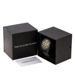 Versace Black Stainless Steel Dylos Chronograph VQC020015 Men's Wristwatch 44 Mm For Men 11 Versace Black Stainless Steel Dylos Chronograph VQC020015 Men's Wristwatch 44 Mm For Men -Versace Official Website luxury men versace used watches p133514 006