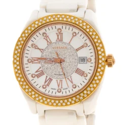 Versace White Mother Of Pearl Diamond Stainless Steel Ceramic Unisex Men's Wristwatch 40MM For Men 10 Versace White Mother Of Pearl Diamond Stainless Steel Ceramic Unisex Men's Wristwatch 40MM For Men -Versace Official Website luxury men versace used watches p158218 0003