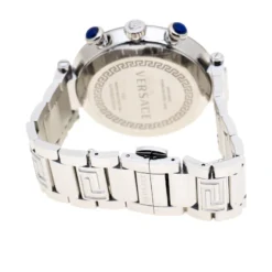Versace Silver Stainless Steel Reve VQZ Chronograph Men's Wristwatch 46 Mm For Men -Versace Official Website luxury men versace used watches p184154 001