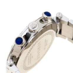 Versace Silver Stainless Steel Reve VQZ Chronograph Men's Wristwatch 46 Mm For Men -Versace Official Website luxury men versace used watches p184154 003