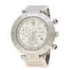 Versace Silver Stainless Steel Reve VQZ Chronograph Men's Wristwatch 46 Mm For Men