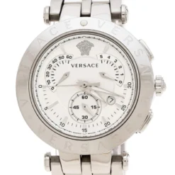 Versace Silver White Stainless Steel V Race 23C Women's Wristwatch 42 Mm For Women -Versace Official Website luxury men versace used watches p235464 003