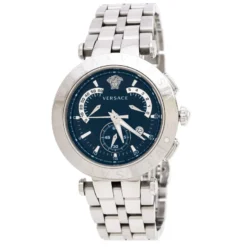 Versace Black Stainless Steel V Race 23C Women's Wristwatch 42 Mm For Women