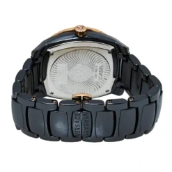 Versace Black Ceramic Gold Plated Stainless Steel Diamonds DV One Glamour 63Q Men's Wristwatch 41 Mm For Men -Versace Official Website luxury men versace used watches p384500 001
