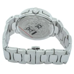 Versace Silver & White Stainless Steel Mystique VFG Sport Men's Wristwatch 46 Mm For Men -Versace Official Website luxury men versace used watches p386893 003