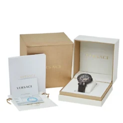 Versace Brown Ion Plated Stainless Steel Rubber V-Race VAK060010 Men's Wristwatch 46 Mm For Men -Versace Official Website luxury men versace used watches p460011 004