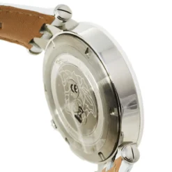 Versace Silver Stainless Steel Leather V-Race GMT 29G9S1D001S001 Men's Wristwatch 46 Mm For Men -Versace Official Website luxury men versace used watches p460059 005