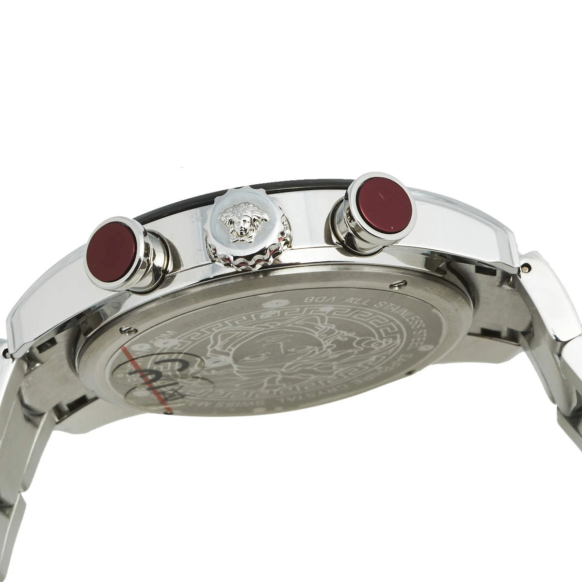 Versace Black Stainless Steel V-Ray VDB050015 Men's Wristwatch 44 Mm For Men 6 Versace Black Stainless Steel V-Ray VDB050015 Men's Wristwatch 44 Mm For Men - Image 6