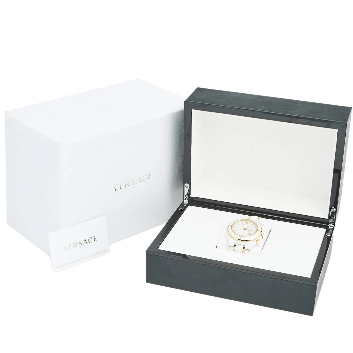 Versace White Ceramic Rose Gold Plated Stainless Steel DV One 16CCP1D001 SC01 Men's Wristwatch 43 Mm For Men 8 Versace White Ceramic Rose Gold Plated Stainless Steel DV One 16CCP1D001 SC01 Men's Wristwatch 43 Mm For Men - Image 8