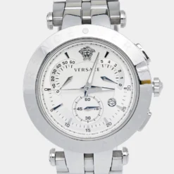 Versace Silver White Stainless Steel V Race 23C Women's Wristwatch 42 Mm For Men -Versace Official Website luxury men versace used watches p643440 007