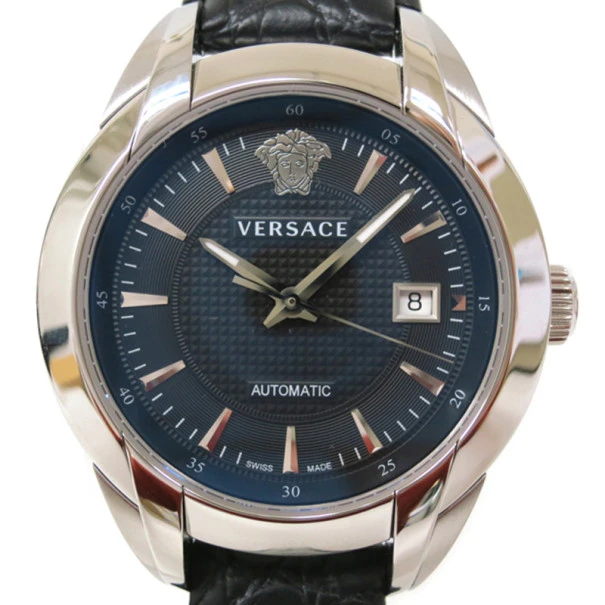 Versace Charcter SS Leather Black Mens Wristwatch For Uncategorized 1 Versace Charcter SS Leather Black Mens Wristwatch For Uncategorized