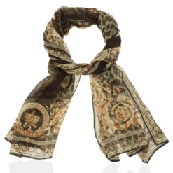 Versace Leopard Print Silk Oblong Scarf For Uncategorized